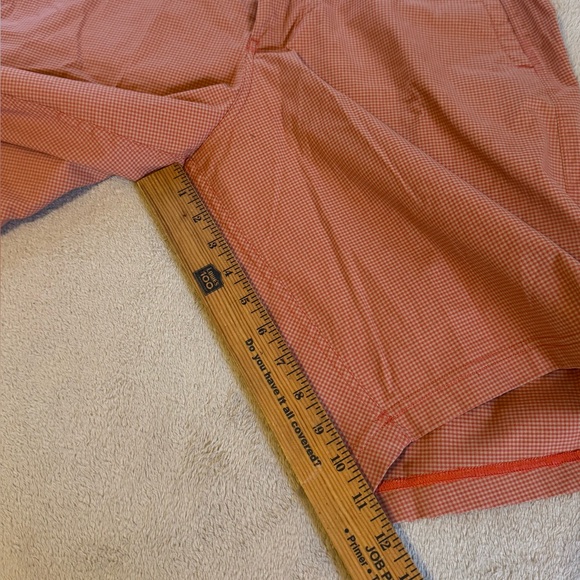 Lululemon Cargo Shorts Men Checker Orange Casual Pants Size 34 - Picture 8 of 10